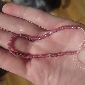 Dainty pink tourmaline braclet